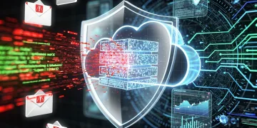 AI-powered shield protecting cloud server from phishing attacks