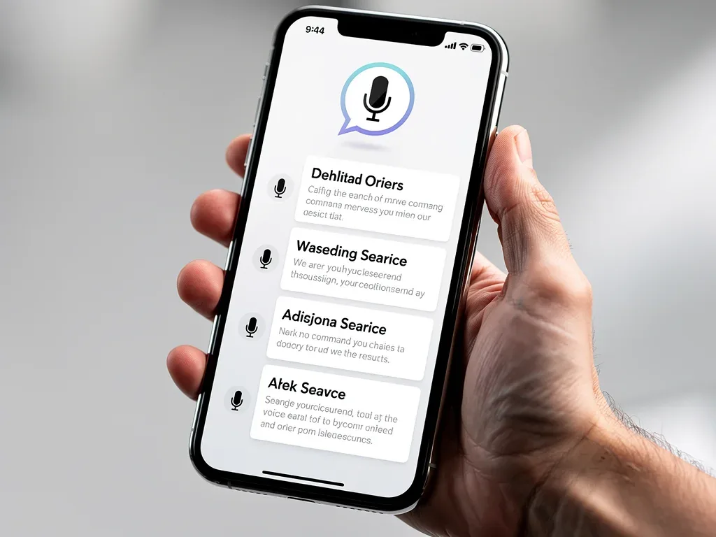 Smartphone displaying voice search optimized results