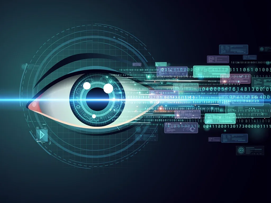 Iris scan for advanced biometric security and passkey protection.