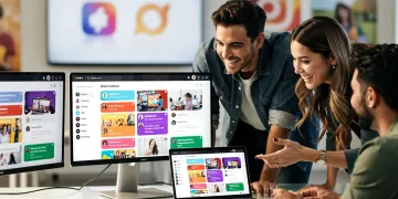 Digital creators thriving on a micro-community platform, engaging directly with their audience.