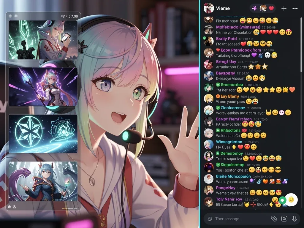 Virtual streamer engaging with fan-created content and community