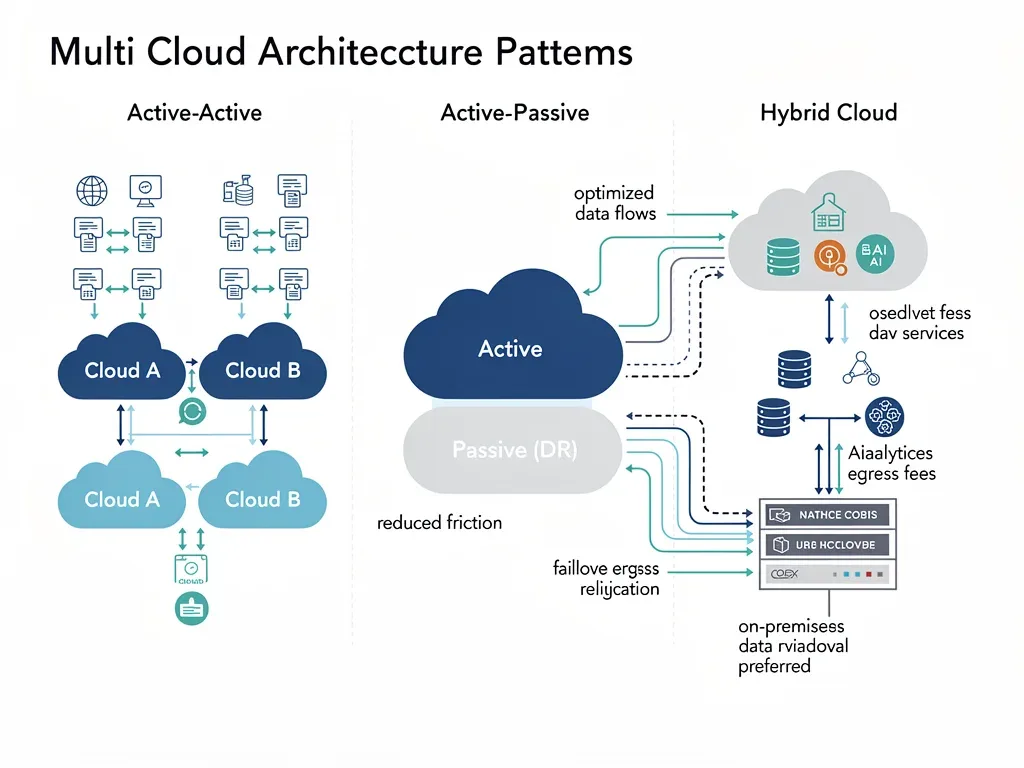 Multi-cloud architectural patterns with optimized data flows