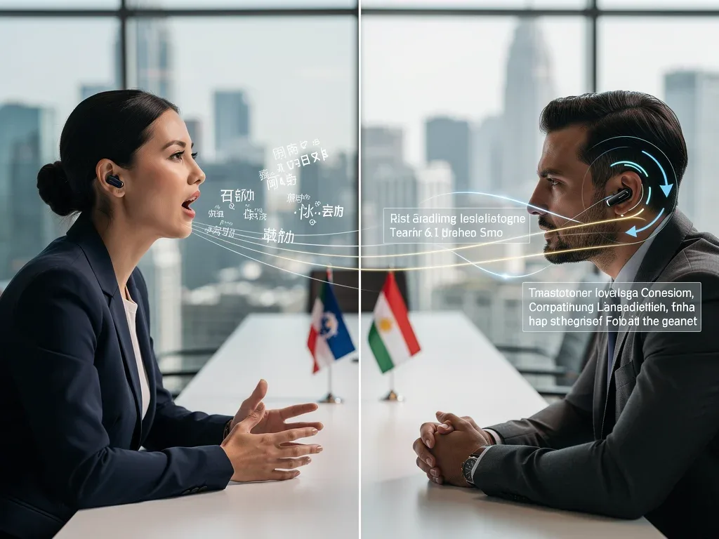 Instantaneous language translation during an international meeting