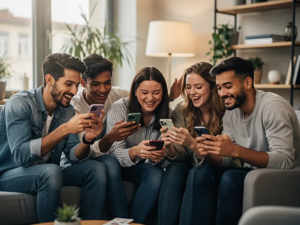 Young adults reacting to recent internet throwbacks on social media