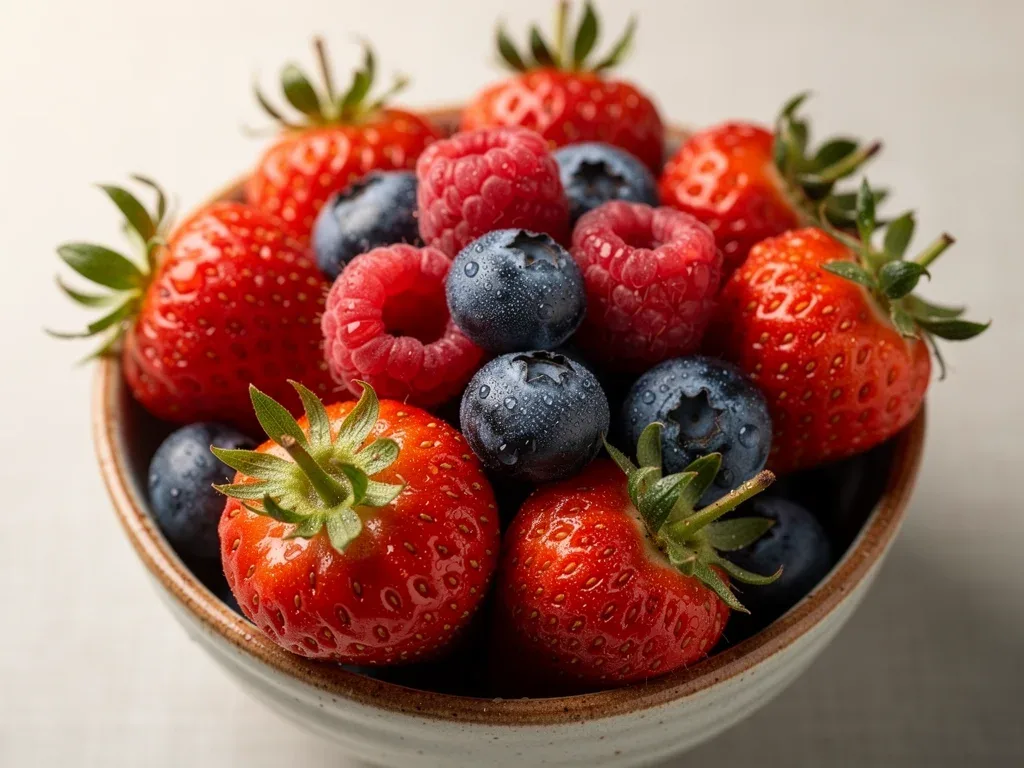 Fresh mixed berries, rich in antioxidants, vital for an anti-inflammatory diet.