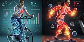 Visual comparison of Zone 2 cardio and HIIT for visceral fat loss