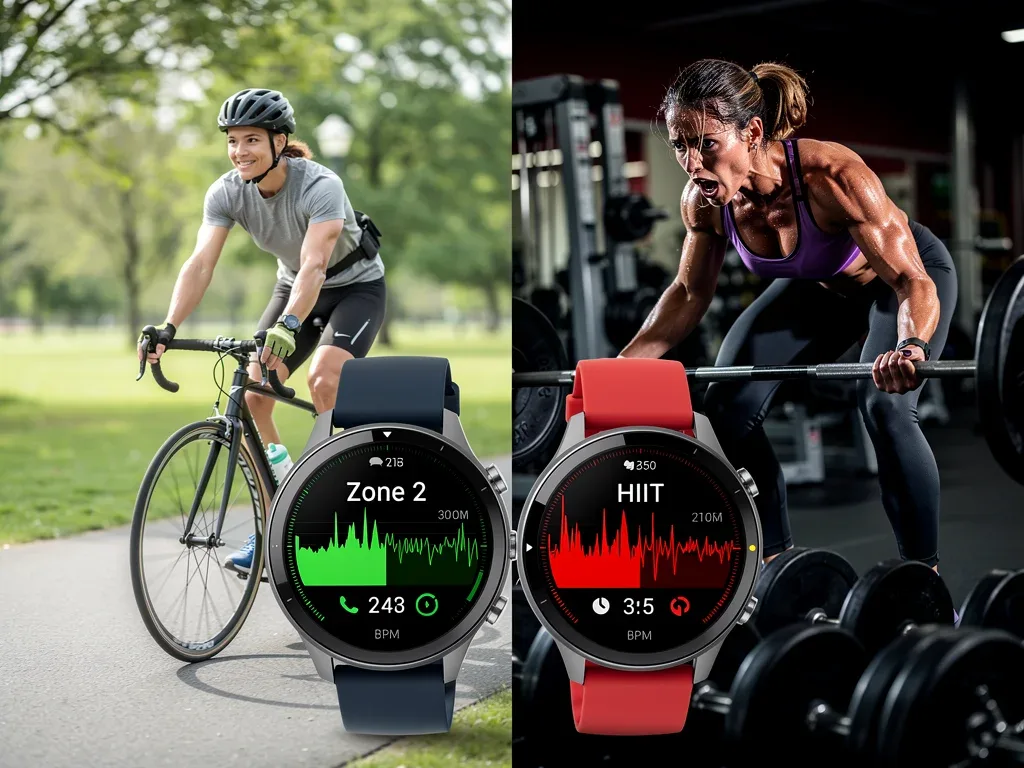 Comparison of exercise intensity levels: Zone 2 and HIIT