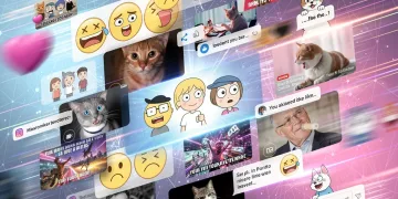 Vibrant digital collage of popular internet memes symbolizing rapid viral spread